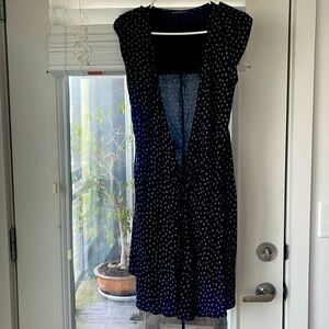 Brandy Melville- purchased in Italy small wrap around dress-navy blue-tiny roses